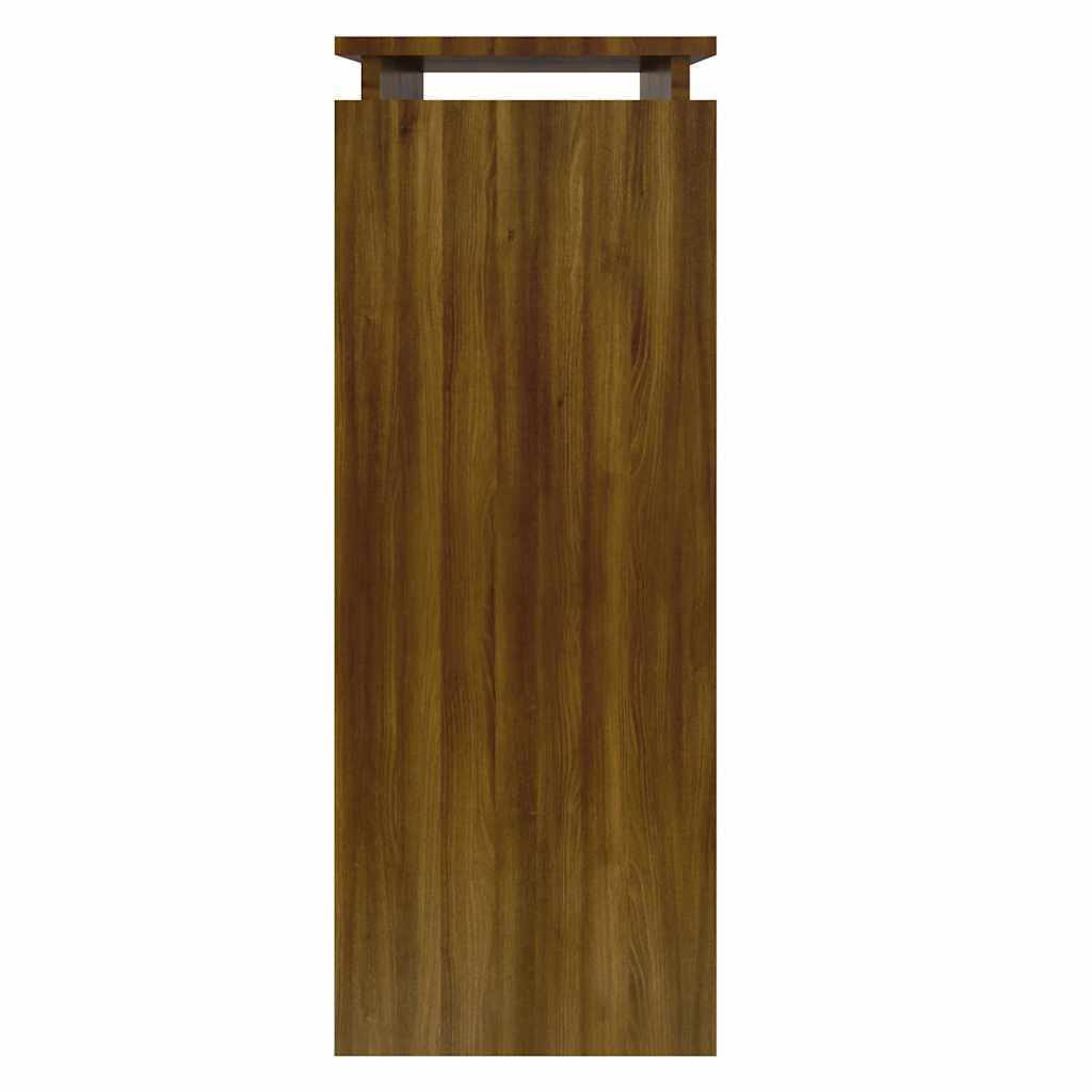 Console Table Brown Oak 80x30x80 cm Engineered Wood